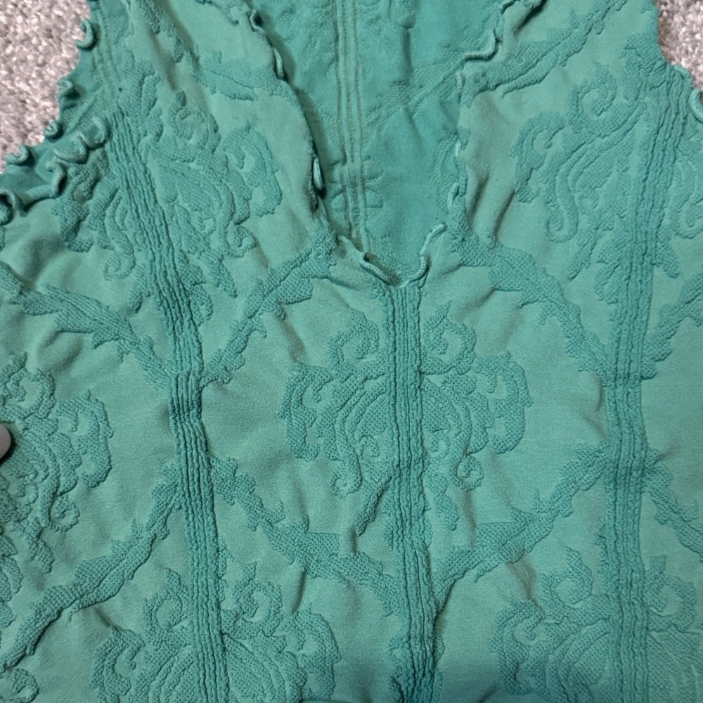 Free People Green Lace Tank Top - Picture 4 of 5